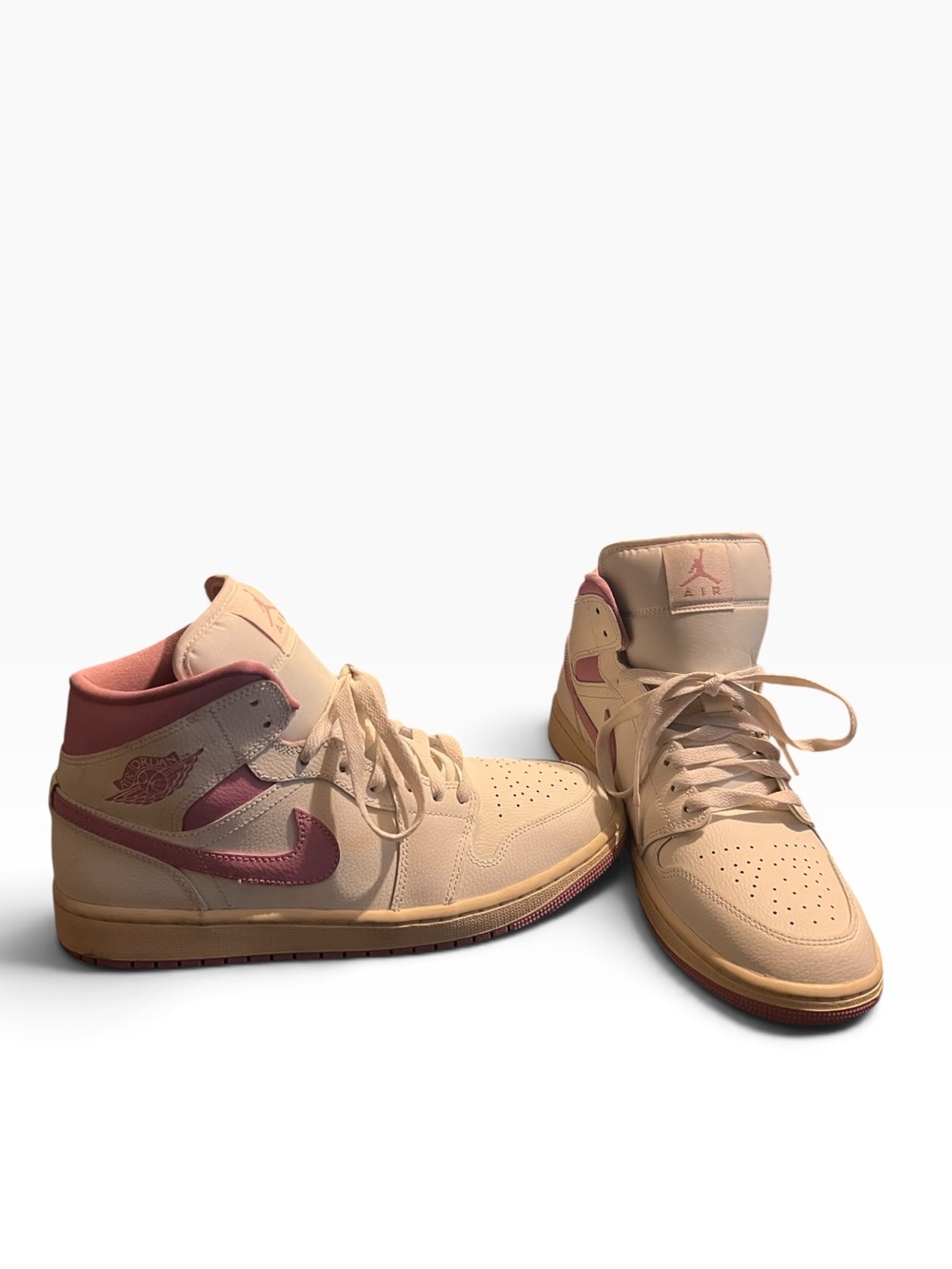 Nike Air Jordan 1 Mid Pink Cream Women’s Size 10.5 / Men’s 9